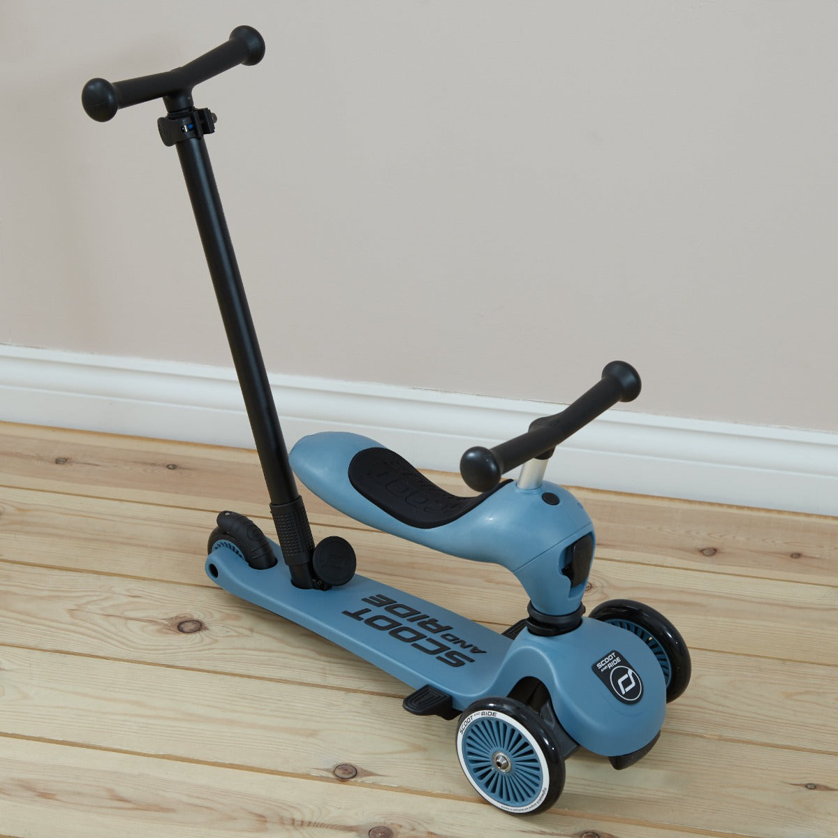 Scoot Ride 2-in-1 Ride-On Stand Kids Scooter, Ages 1-5, Highwaykick