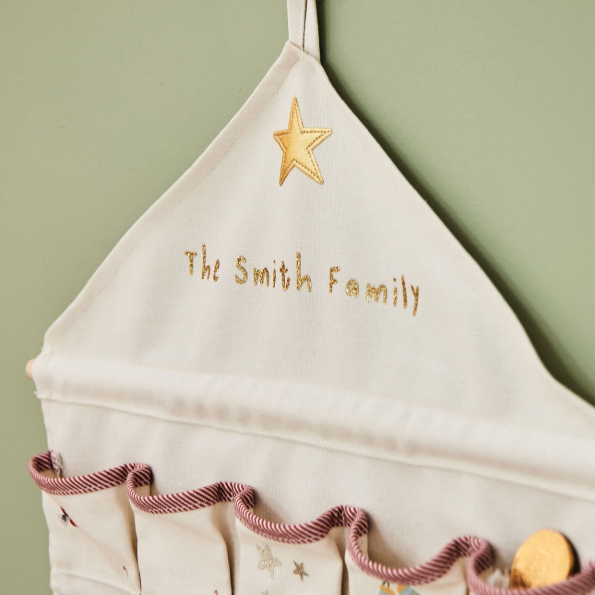 Personalised Woven Hanging Advent Calendar