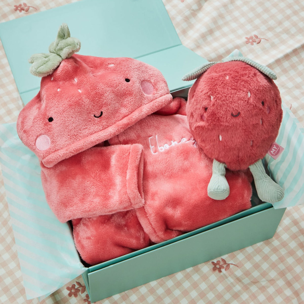 Personalised Strawberry Snuggle & Cuddle Gift Set
