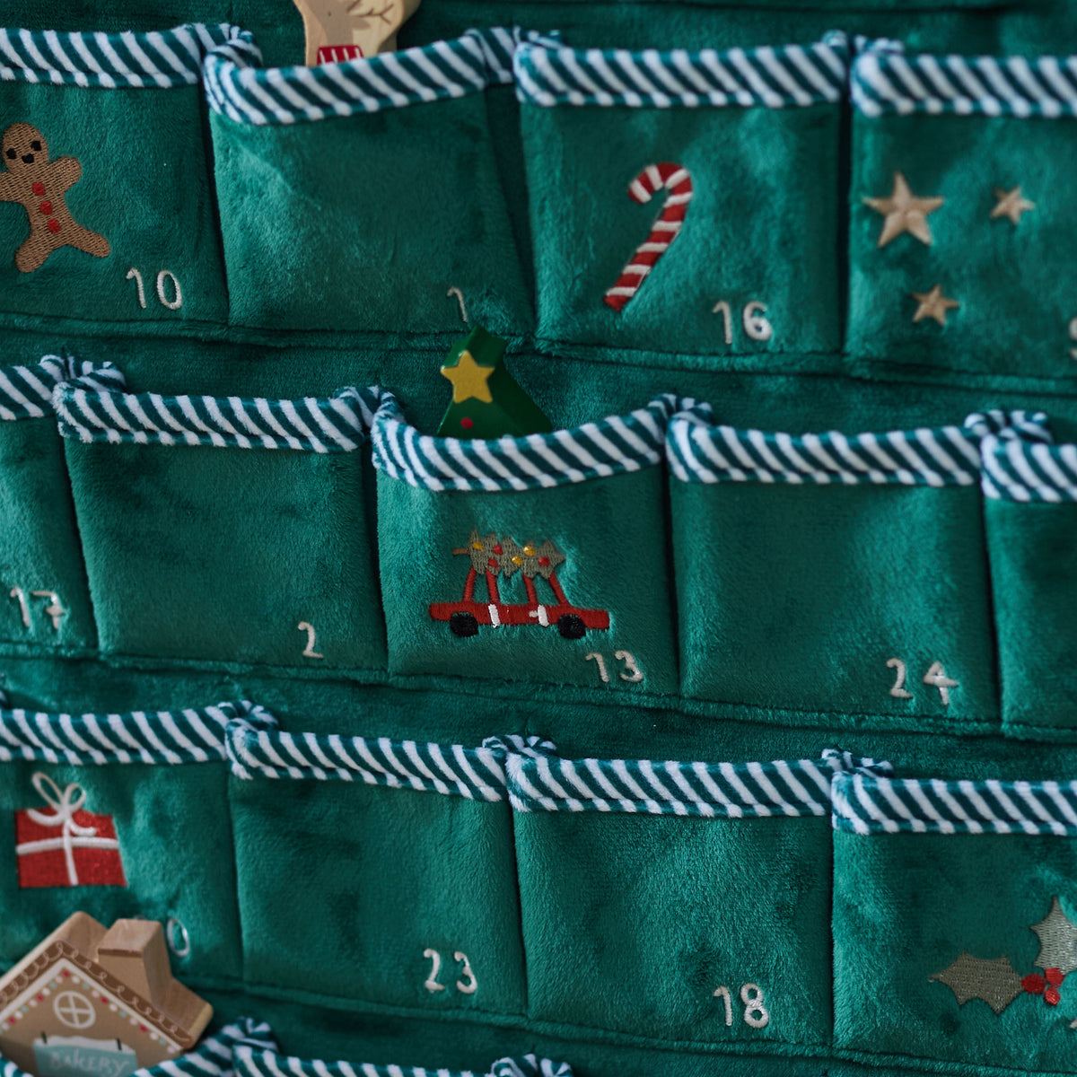 Personalised Fabric Christmas Tree Hanging Advent Calendar