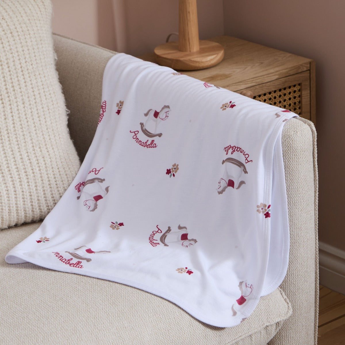 Personalized Heritage Horse Jersey Blanket