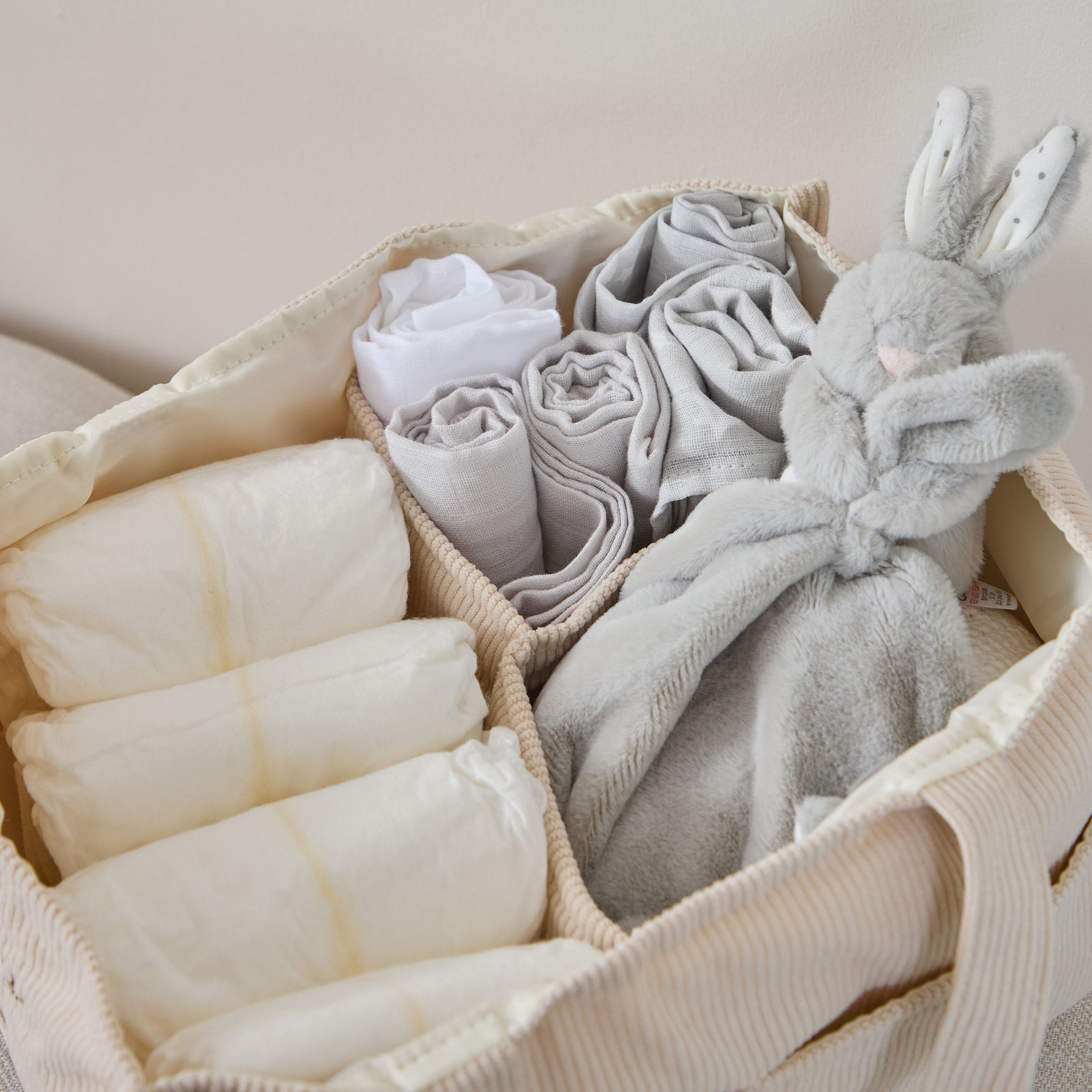 Personalised Peter Rabbit™  Cross Stitch Nappy Caddy