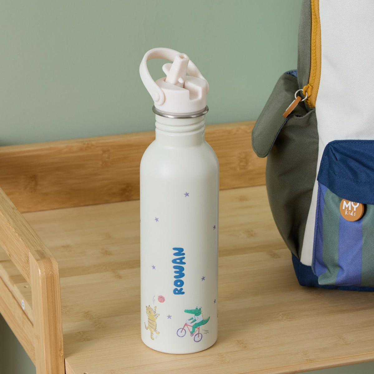 Personalised Busy Being Kids Print Large Bottle