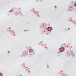 Personalized Pink Floral Fleece Blanket