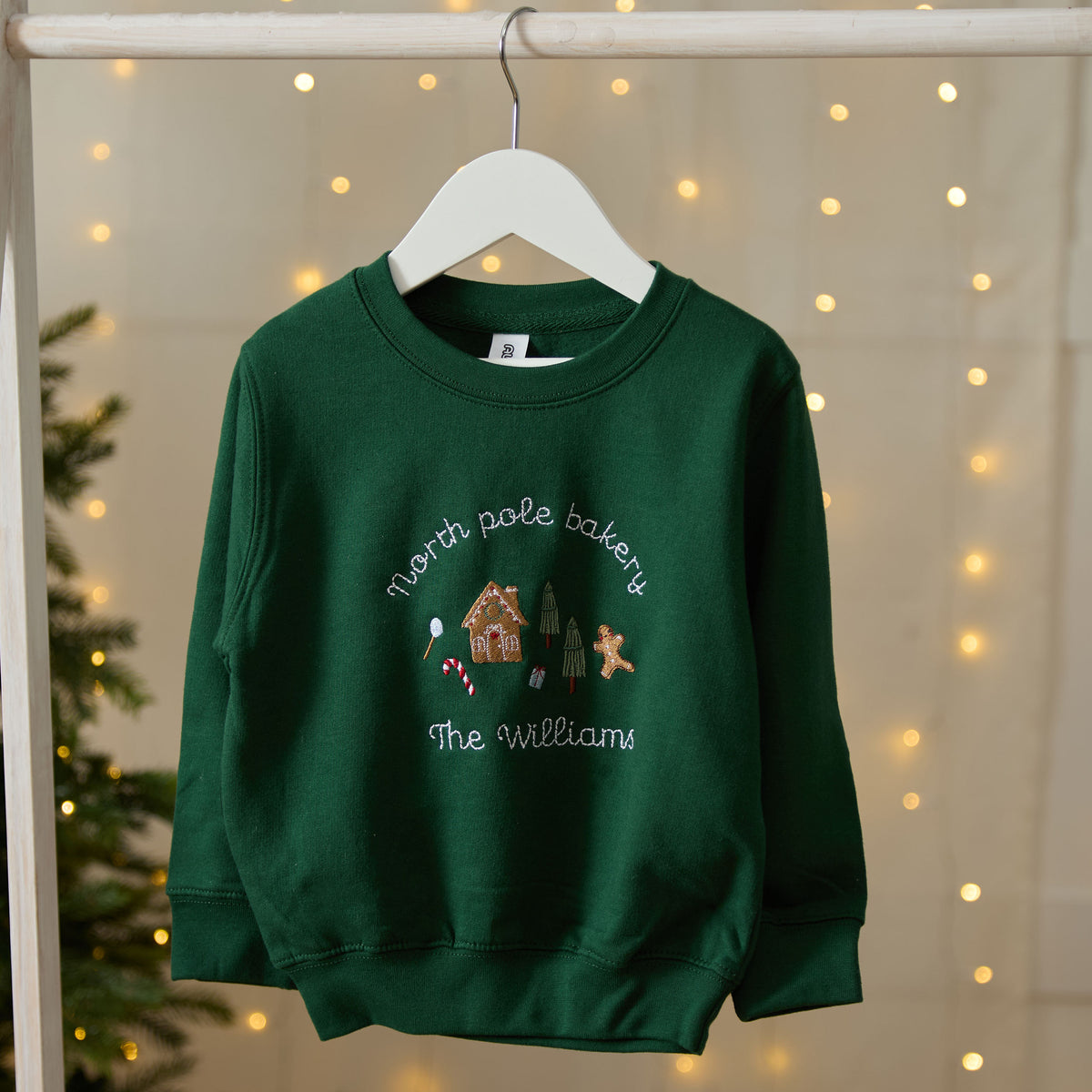 Personalised Kids Green Bakery Jumper