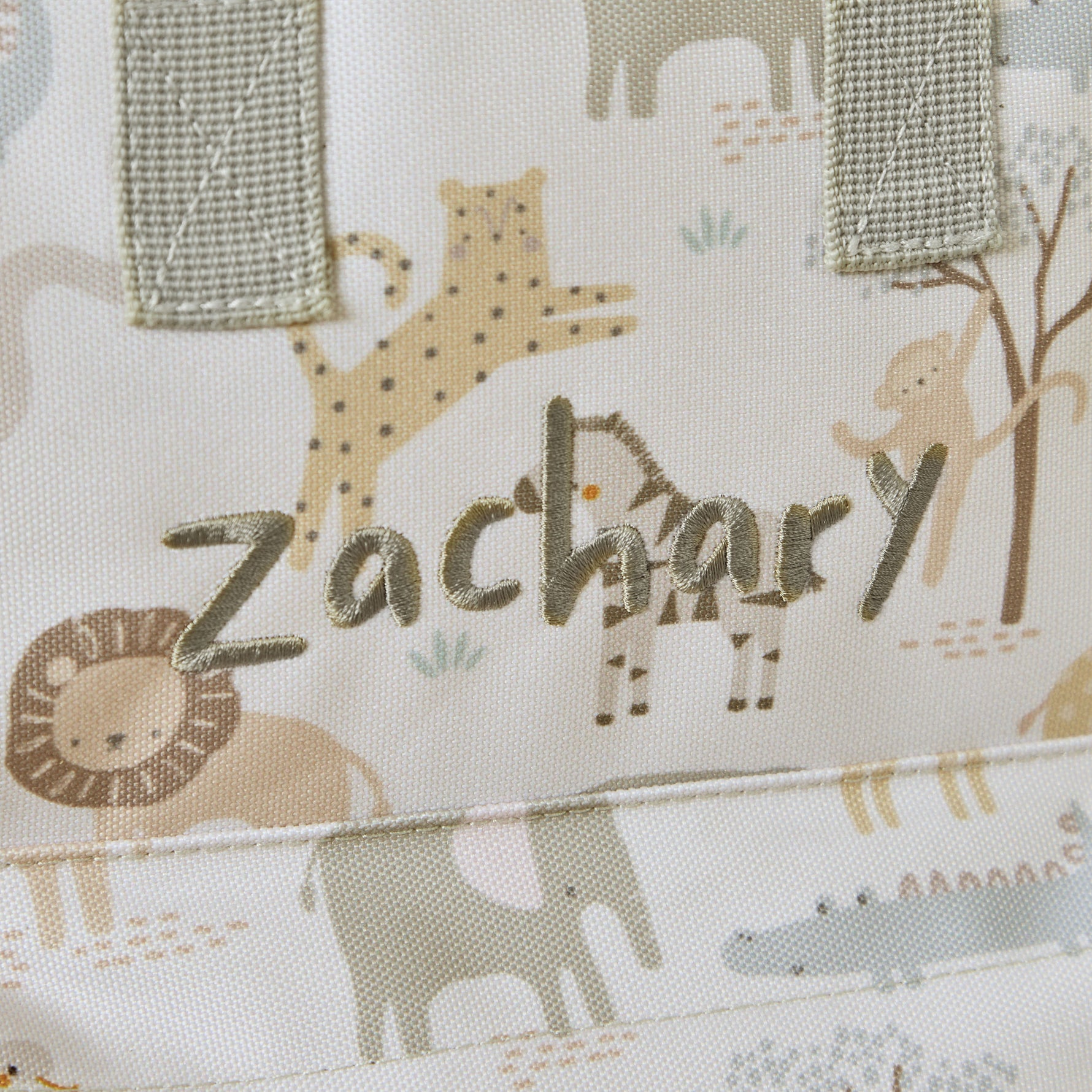 Personalised Neutral Safari Medium Backpack