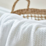 Personalized Ivory Cellular Baby Blanket