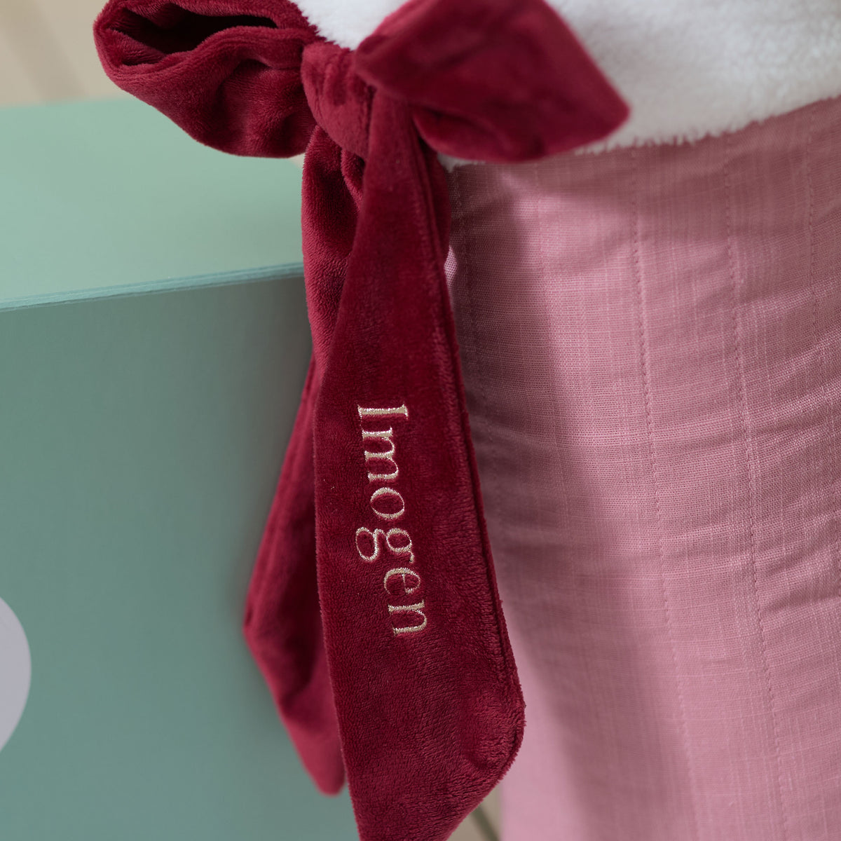 Personalised Pink Bow Medium Stocking