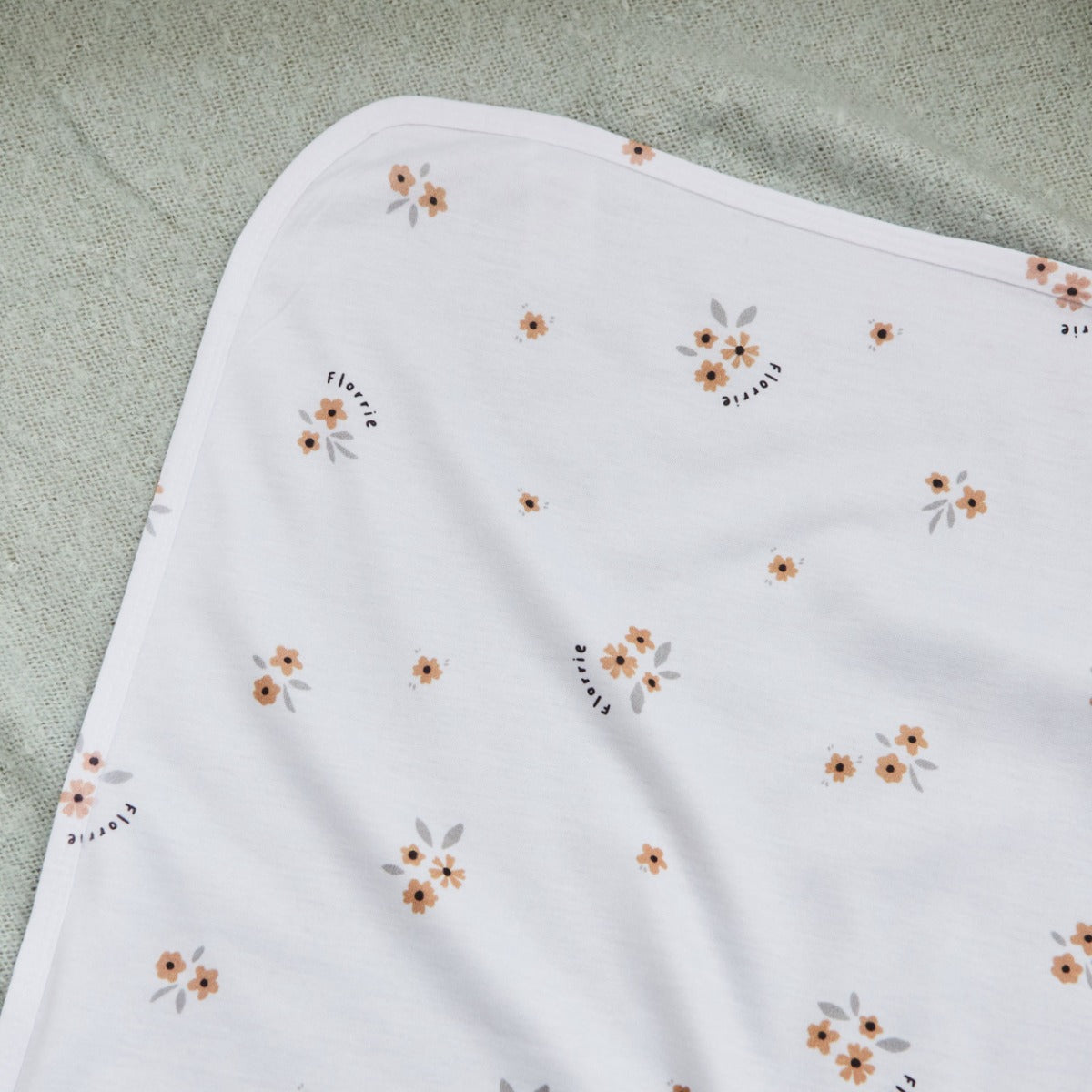 Personalized Yellow Floral Print Jersey Blanket