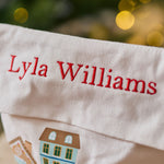 Personalised Christmas Village Wooden Block Set FSC®