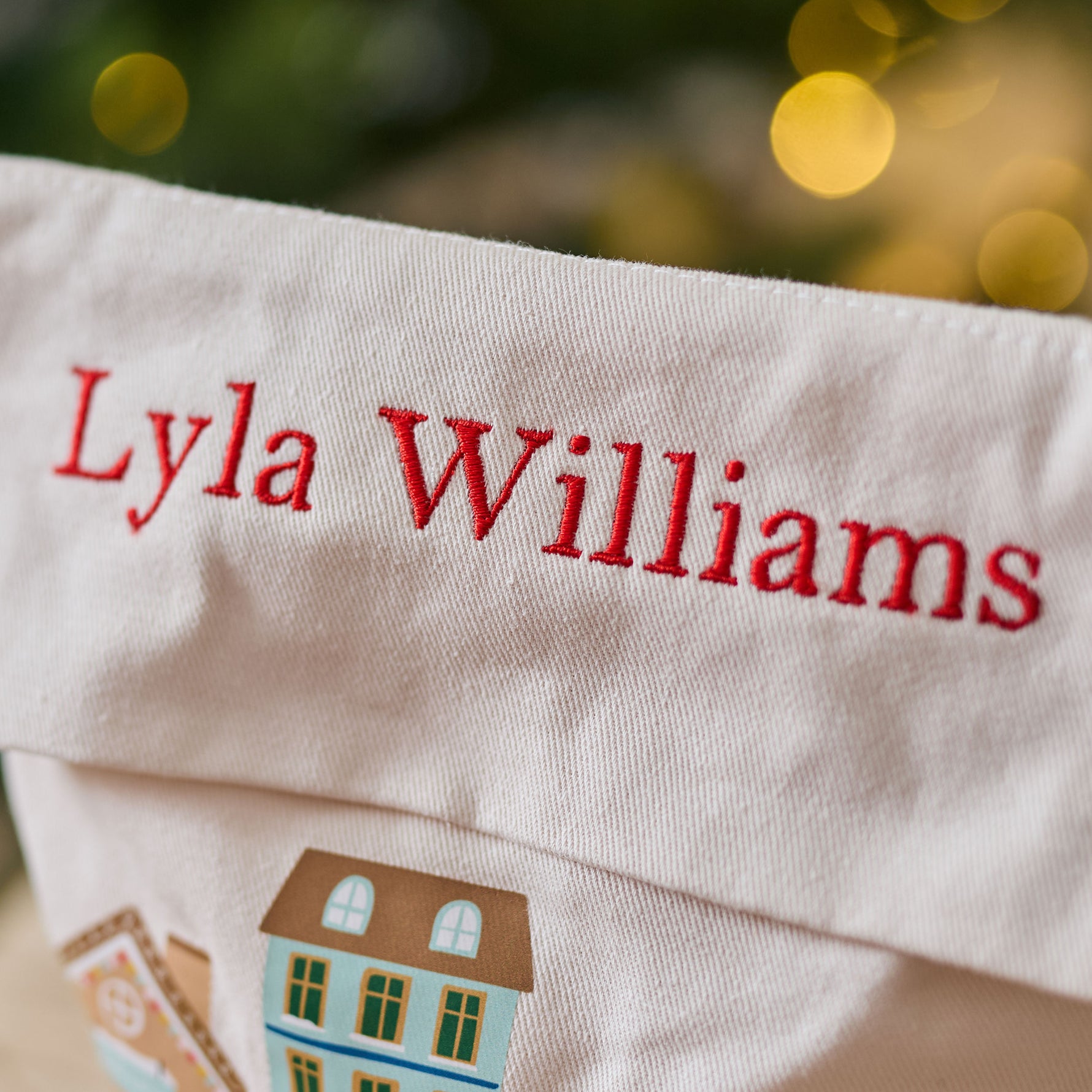 Personalised Christmas Village Wooden Block Set FSC®