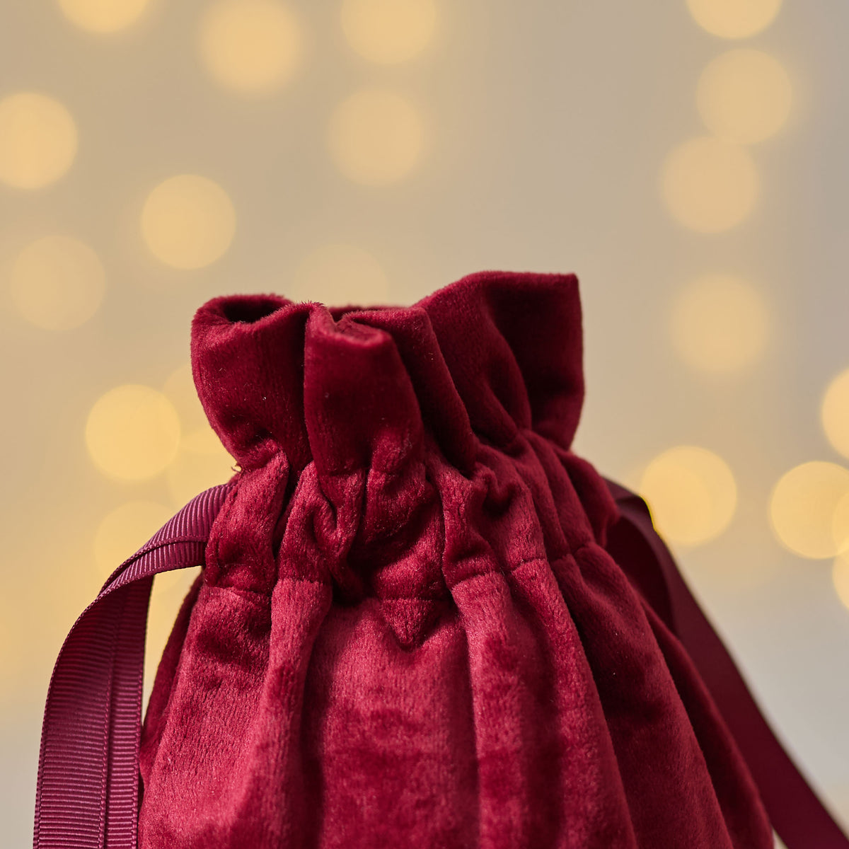 Personalised From The North Pole Red Velvet Bag
