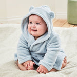 Personalized Blue Fleece Robe with Ears