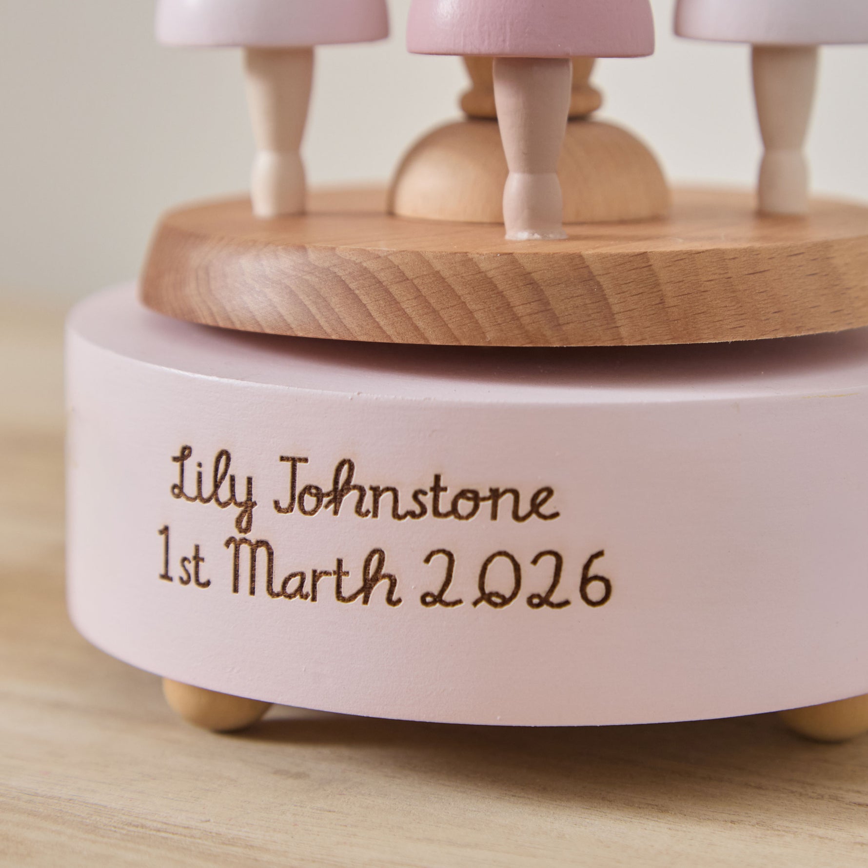 Personalised Ballerina Carousel Music Box