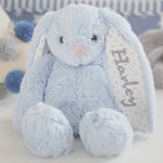 Personalised Blue Bunny Soft Toy For Gift Set - Embroidered