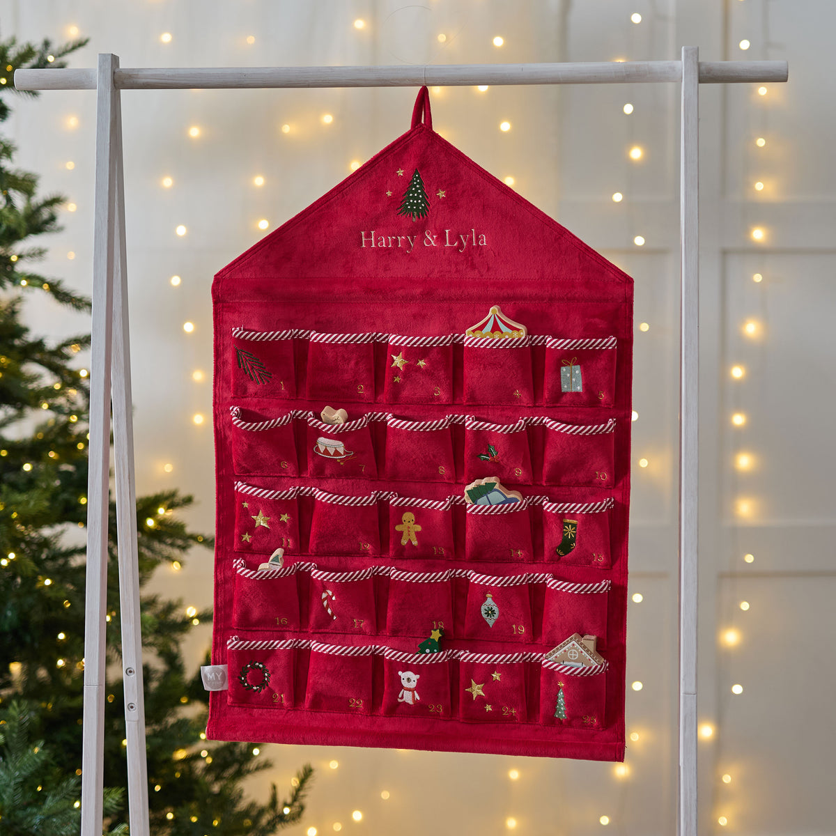 Personalised Red Velvet Advent Calendar
