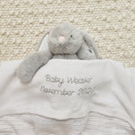 Personalized Ivory Cellular Baby Blanket