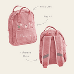 Personalised Bloom & Blossom Pink Mini Cord Backpack