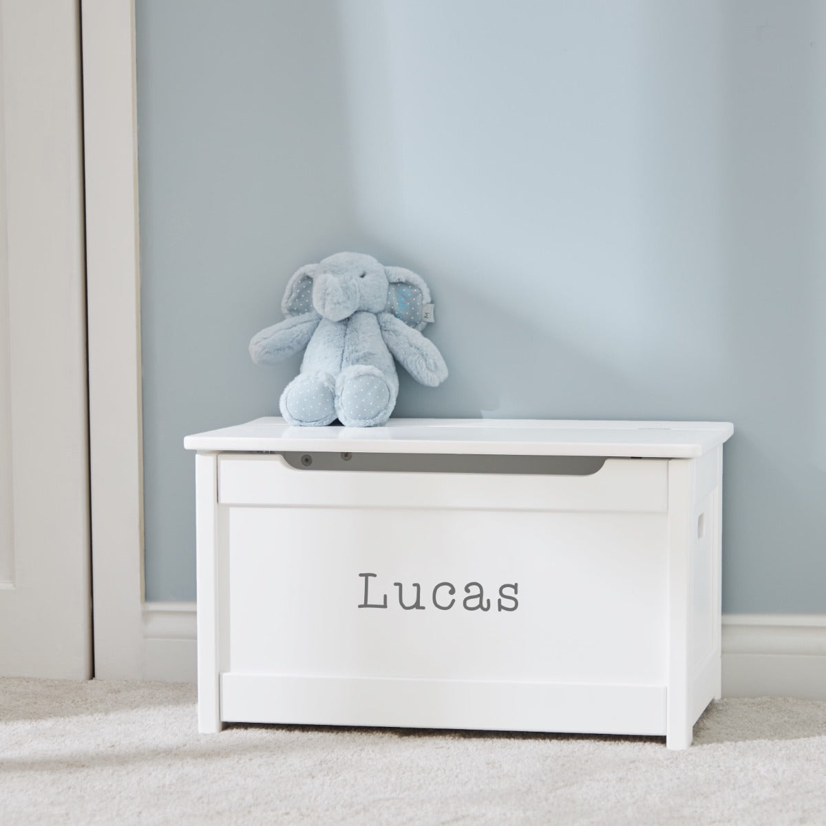 Personalised White Panelled Toy Box FSC®