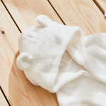 Personalized Ivory Fleece Robe with Ears