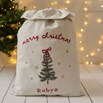 Personalised Cream Christmas Tree Sack