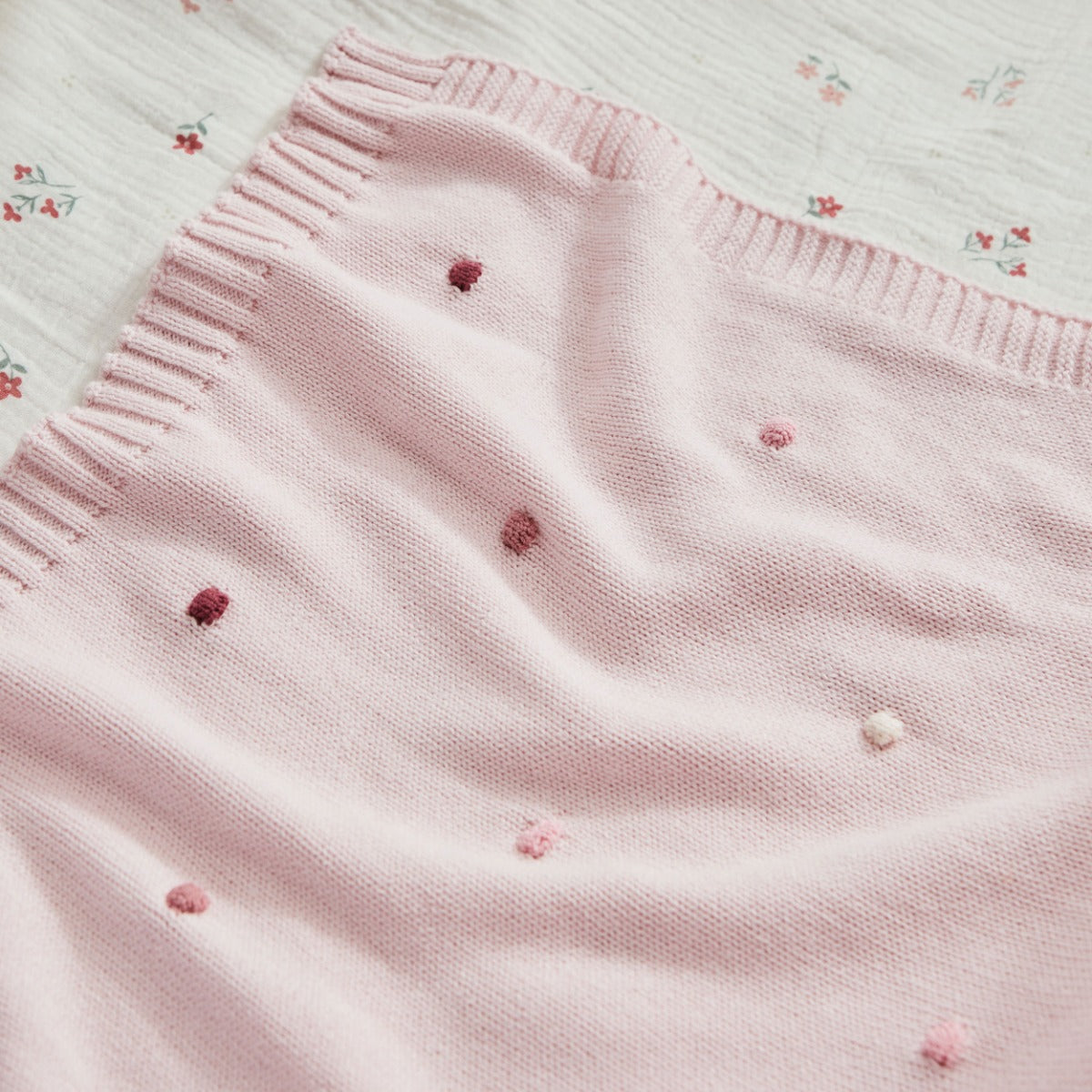 Personalized Pink Spot Bobble Blanket