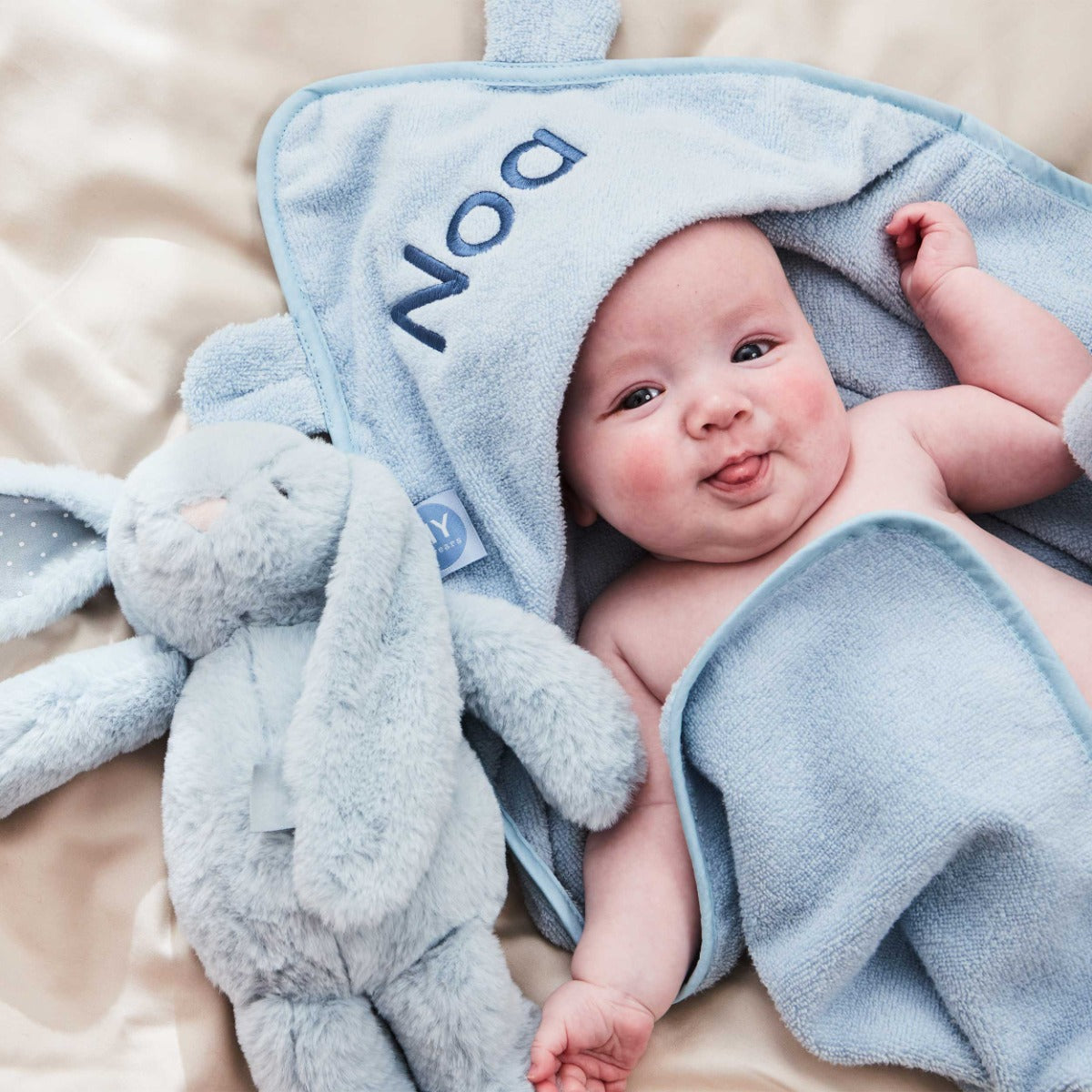 Personalized Blue Splash, Snuggle & Cuddle Gift Set