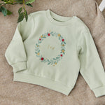 Personalised Wreath Sage Sweatshirt