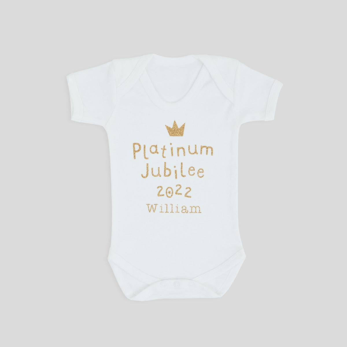 Personalised Platinum Jubilee White Bodysuit