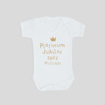 Personalised Platinum Jubilee White Bodysuit