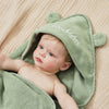 Personalised Sage Green Small Hooded Towel