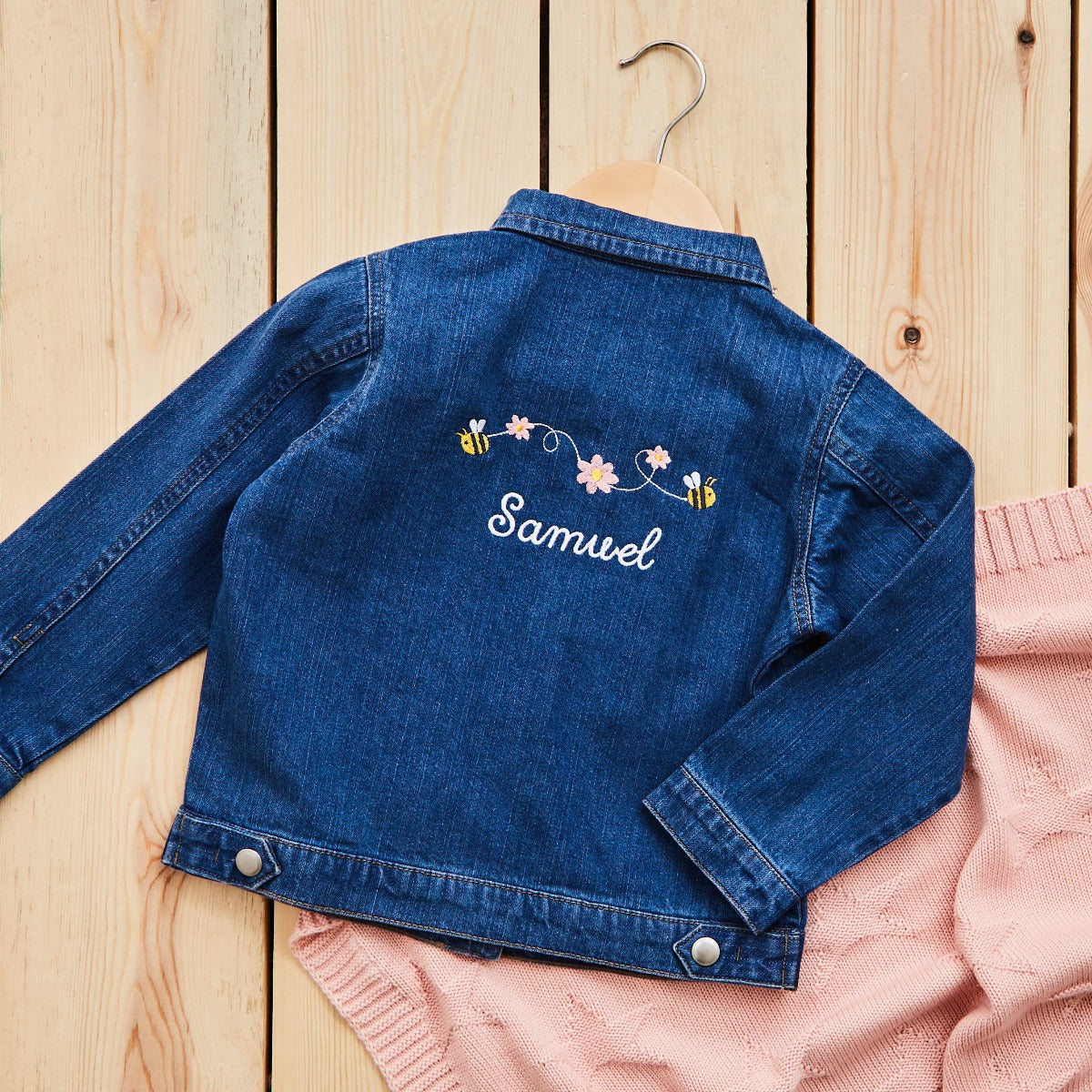 Personalised Bumblebee Denim Jacket