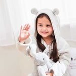 Personalised Grey Fleece Robe with Ears