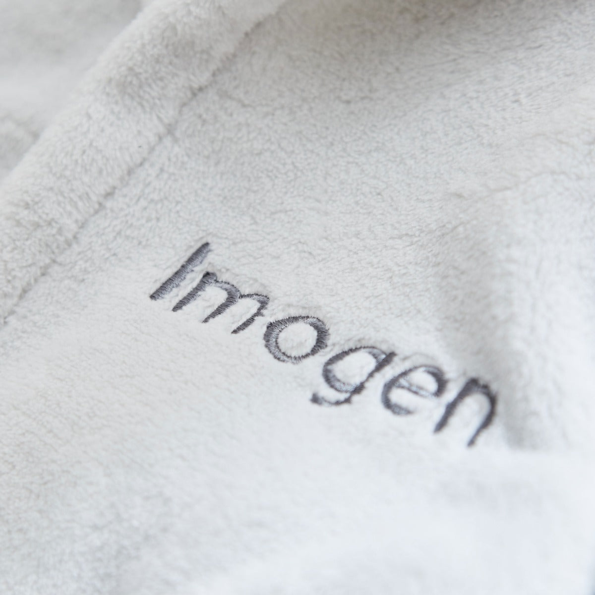 Personalised Grey Fleece Robe with Ears