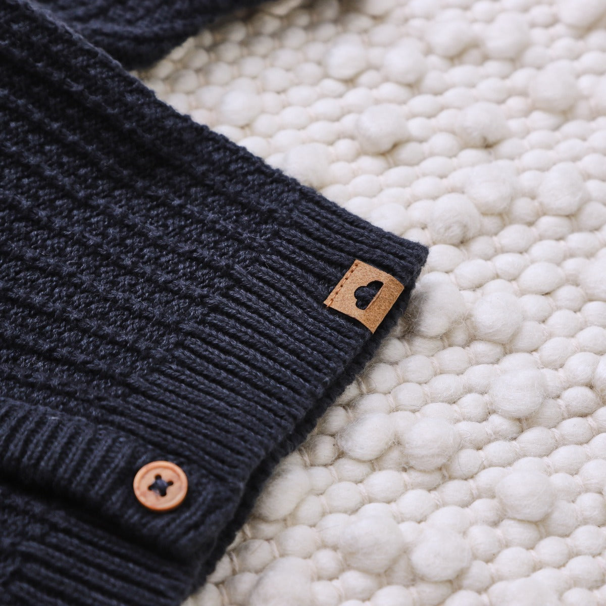 Personalised Kids’ Navy Knitted Cardigan by Name It