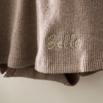 Personalised Taupe Ruffle Dress by Lil Atelier