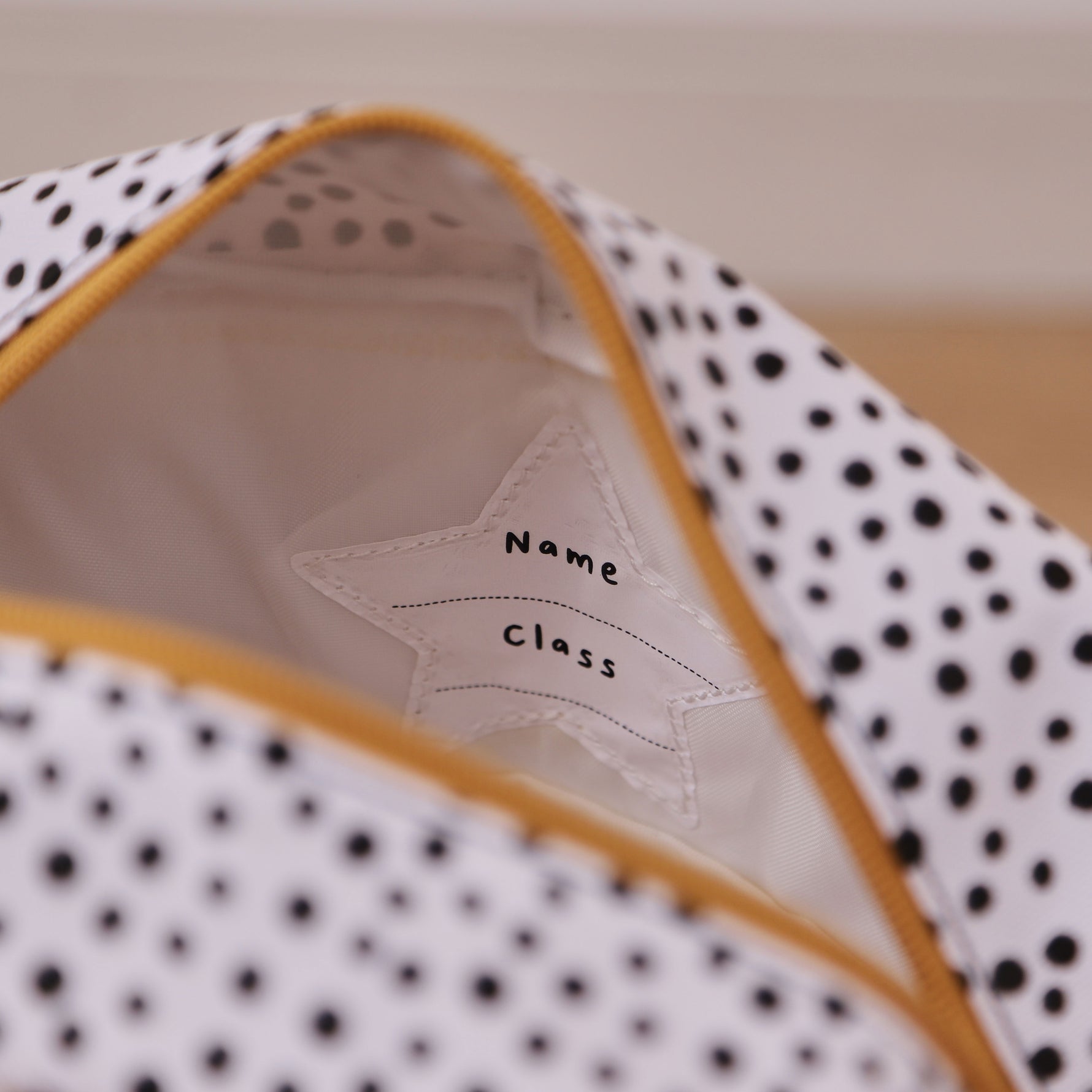 Personalised Black and White Polka Dot Medium Backpack with Grab Handle