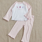 Personalised Bunny Pink Jersey Pyjamas