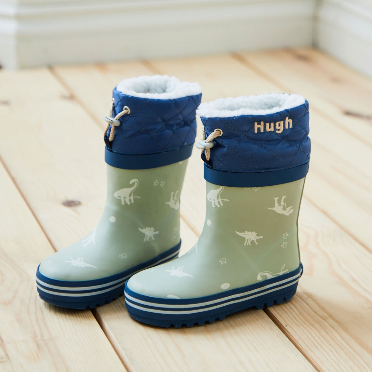Personalised History Museum Dinosaur Welly Boots