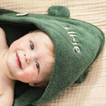 Personalised Forest Green Hooded Towel