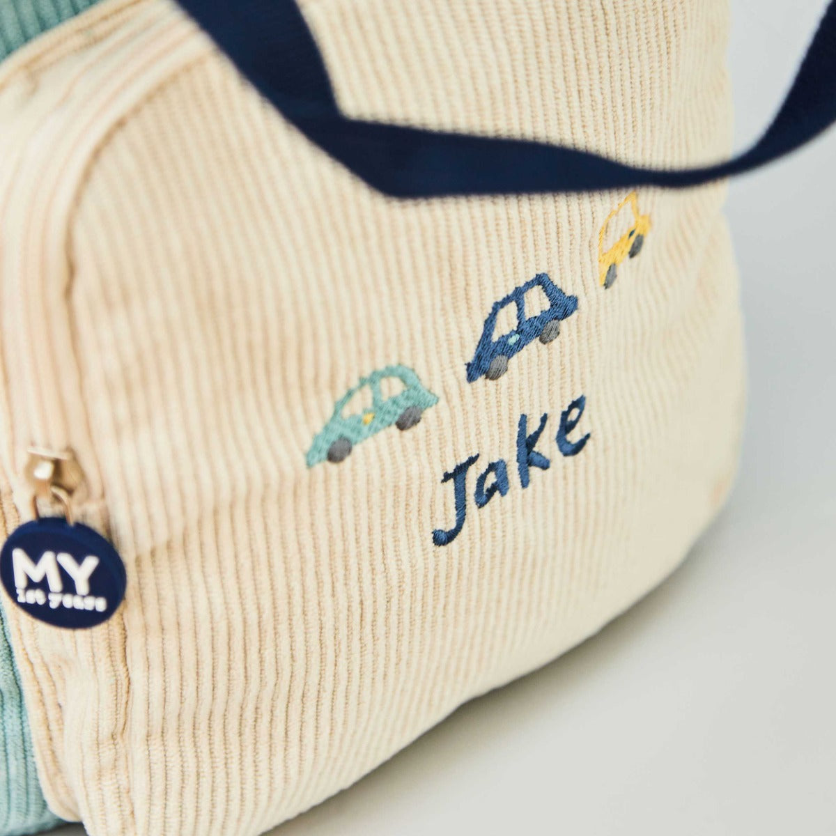 Personalised Sage Transport Cord Backpack with Grab Handle 