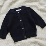 Personalised Navy Button Cardigan by Name It
