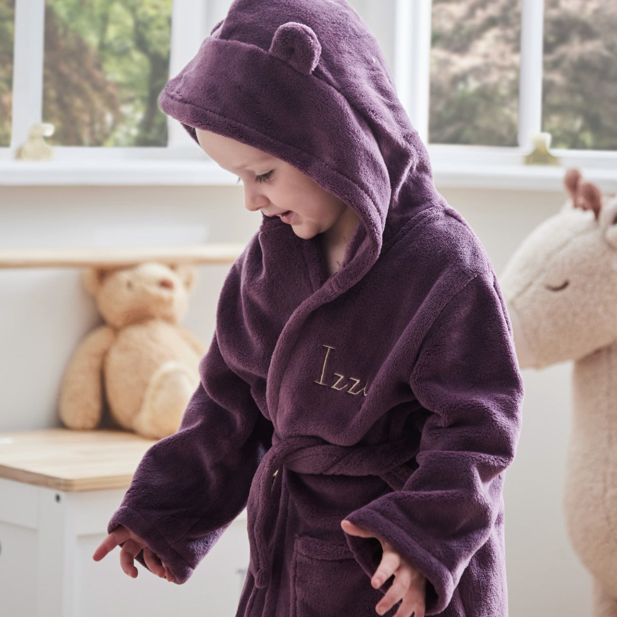 Personalised Fleece Robe Ears