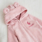 Personalised Bunny Pink Fleece Onesie