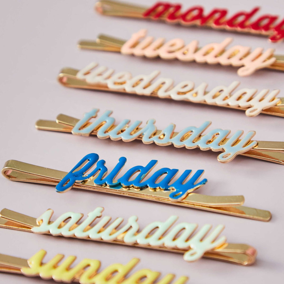 Meri Meri Days of the Week Enamel Hair Slides