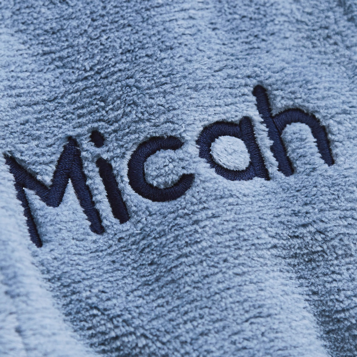 Personalised Wave Blue Fleece Robe With Ears