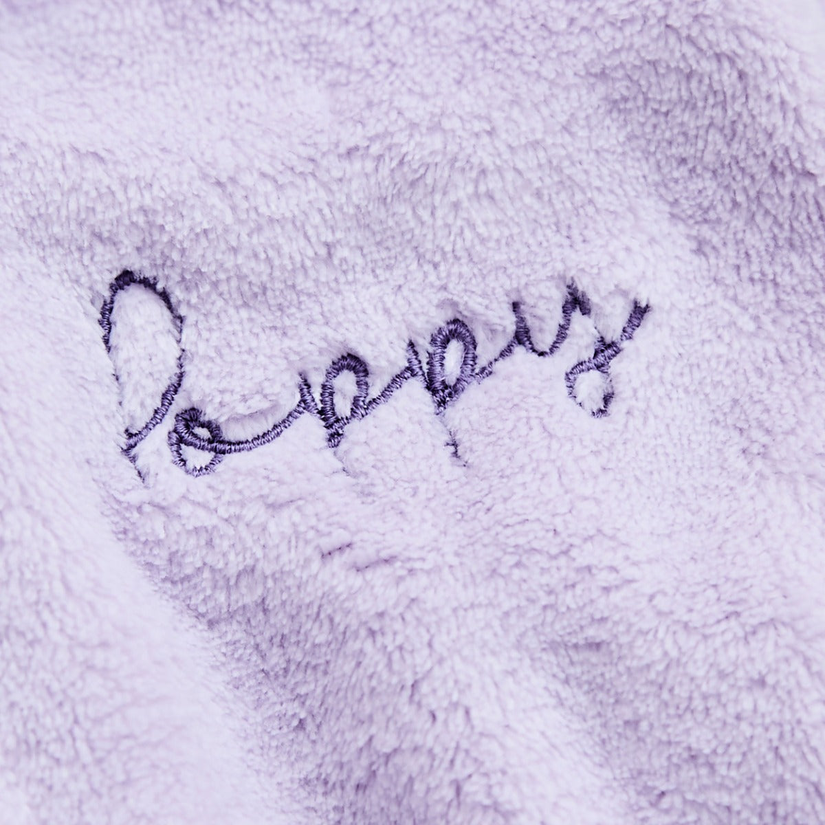Personalised Lush Lavender Fleece Robe With Ears 