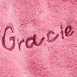 Personalised Peony Pink Fleece Robe With Ears