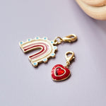 Rainbow and Heart Jewellery Charms