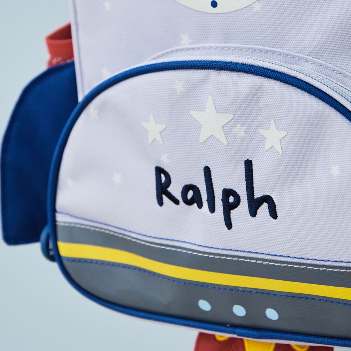 Personalised Grey Rocket Mini Backpack